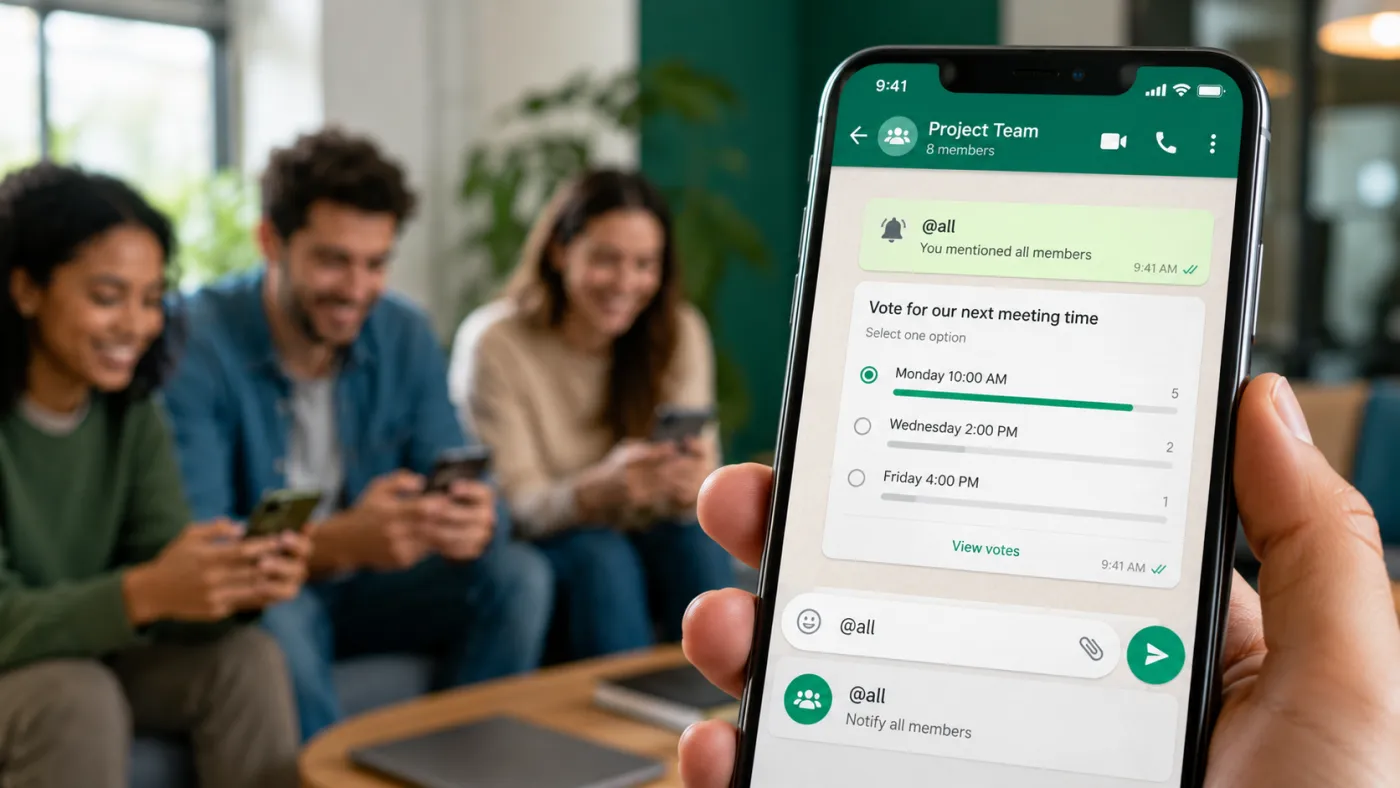 WhatsApp anunciou novas ferramentas destinadas às conversas em grupo.