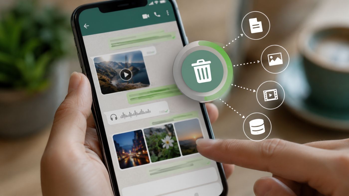 Gerenciamento de armazenamento do WhatsApp ajuda a liberar espaço no celular — Foto: Reprodução